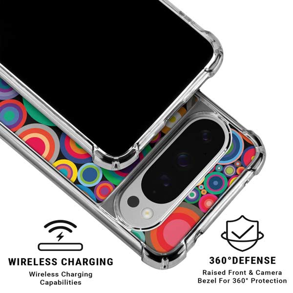 Psychedelic Circles Google Pixel 10 Pro XL Clear Case