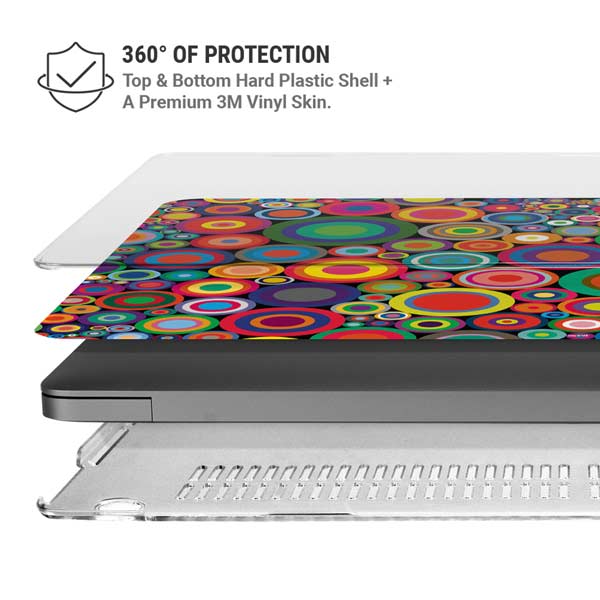 Psychedelic Circles MacBook Pro 14in (2021-24) Case plus Skin