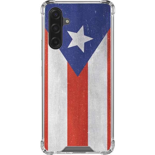 Puerto Rico Flag Distressed Galaxy Cases