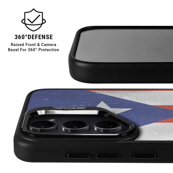 Puerto Rico Flag Distressed Galaxy S26 Plus Kickstand Case