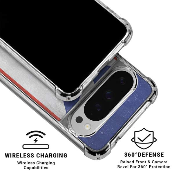 Puerto Rico Flag Distressed Google Pixel 10 Pro XL Clear Case