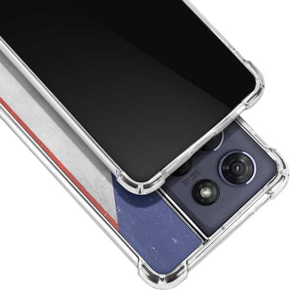 Puerto Rico Flag Distressed Moto G 5G (2025) Clear Case