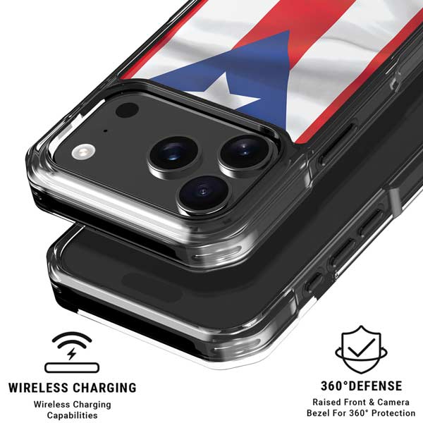 Puerto Rico Flag iPhone 17 Pro Clear Case