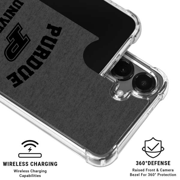 Purdue University Purdue Grey Logo Galaxy S26 Plus Clear Case