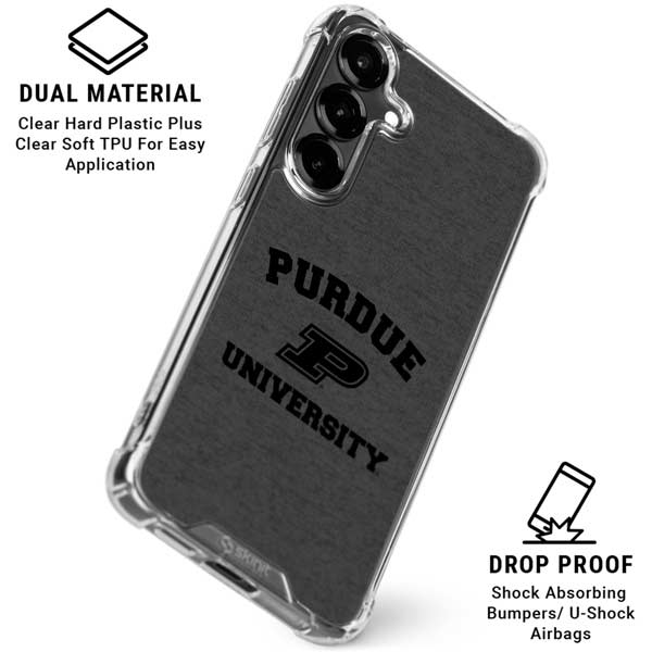 Purdue University Purdue Grey Logo Galaxy S26 Plus Clear Case