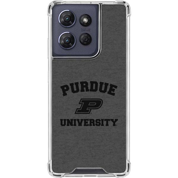 Purdue University Purdue Grey Logo Moto G 5G (2025) Clear Case