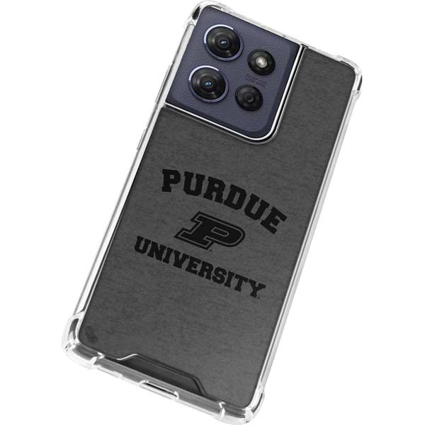 Purdue University Purdue Grey Logo Moto G 5G (2025) Clear Case
