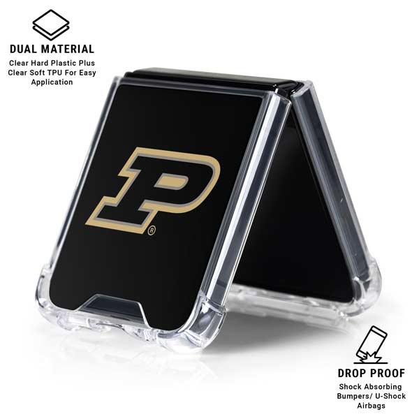 Purdue University Purdue Logo Galaxy Z Flip7 Clear Case