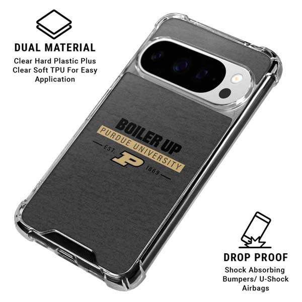 Purdue University Purdue University Boiler Up Google Pixel 10 Pro XL Clear Case