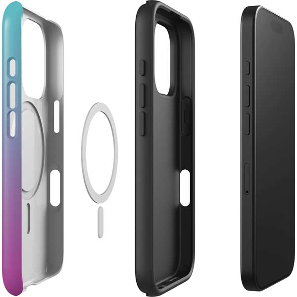 Purple and Blue Ombre iPhone 16 Pro Magsafe Impact Case