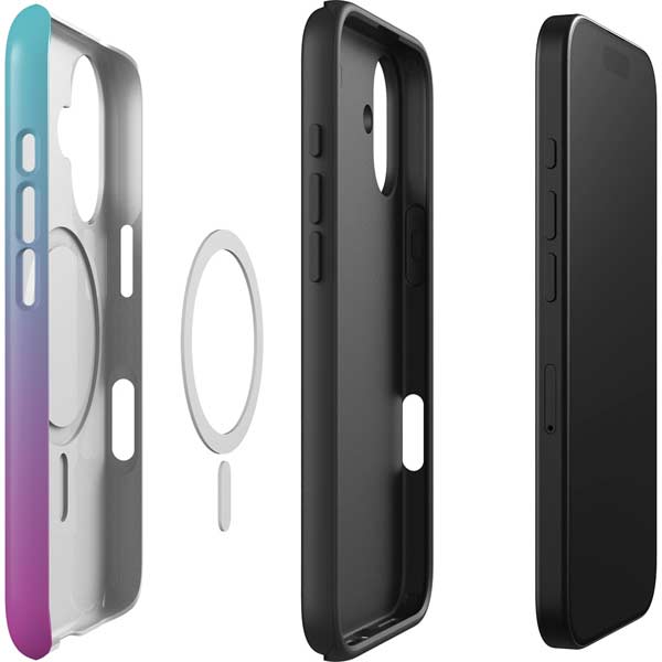 Purple and Blue Ombre iPhone 17 Magsafe Impact Case