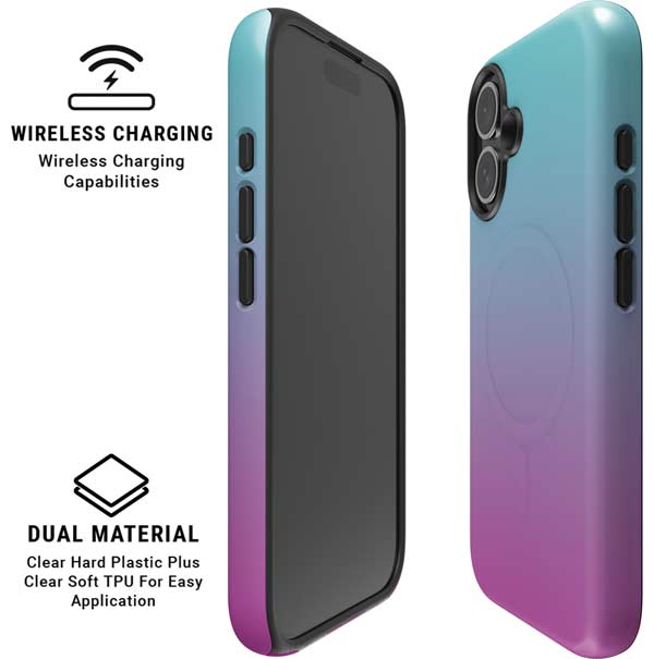 Purple and Blue Ombre iPhone 17 Magsafe Impact Case