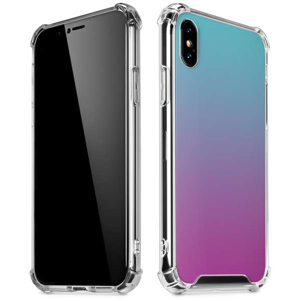 Purple and Blue Ombre iPhone X/XS Clear Case