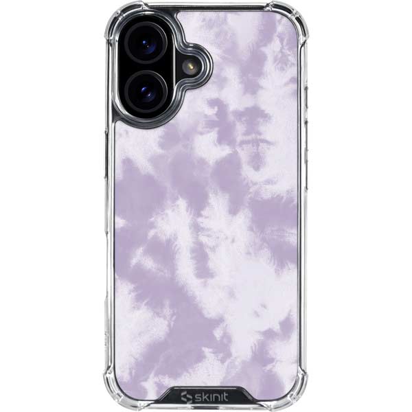 Purple and White Tie Dye iPhone 17 Clear Case
