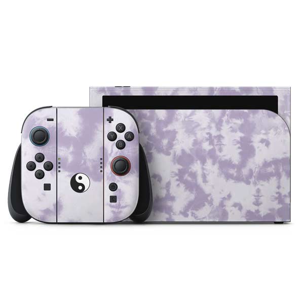 Purple and White Tie Dye Nintendo Skins