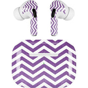 Purple Chevron AirPods Skins