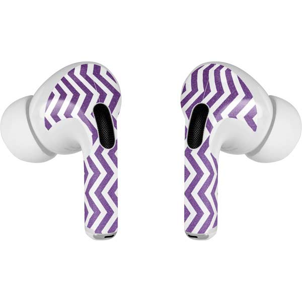 Purple Chevron AirPods Skins