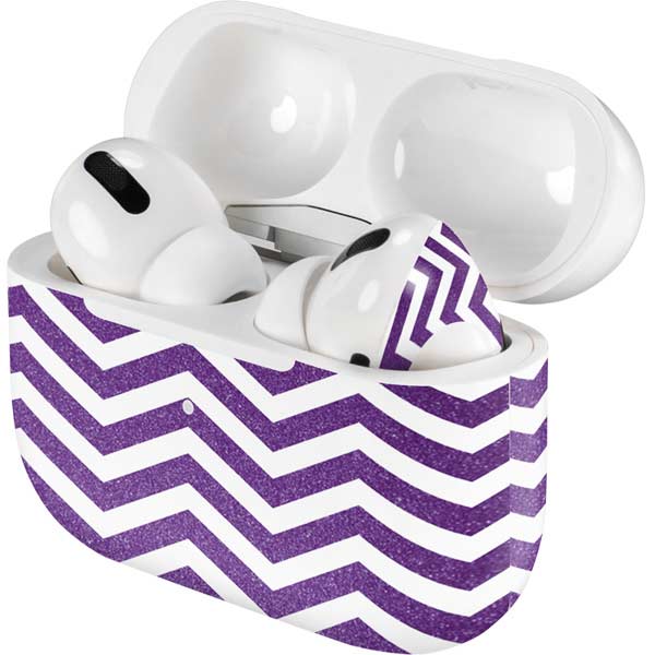 Purple Chevron AirPods Skins