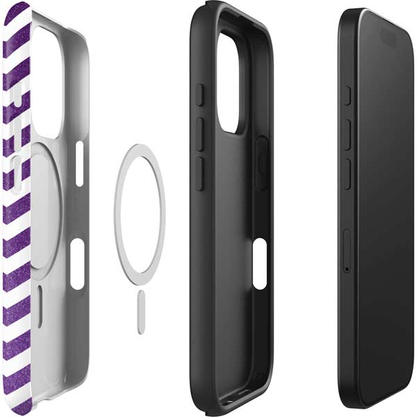 Purple Chevron iPhone 16 Pro Max Magsafe Impact Case
