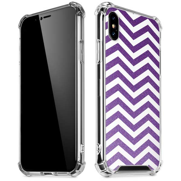 Purple Chevron iPhone X/XS Clear Case