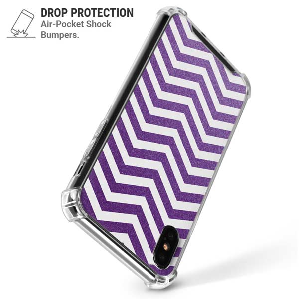 Purple Chevron iPhone X/XS Clear Case