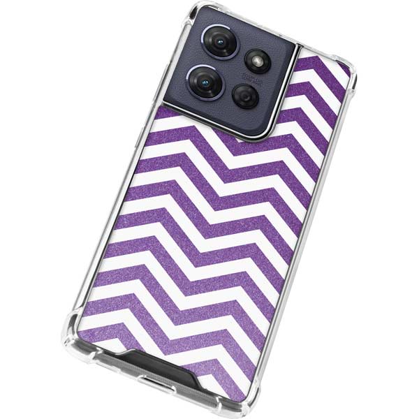 Purple Chevron Moto G Play 5G (2025) Clear Case