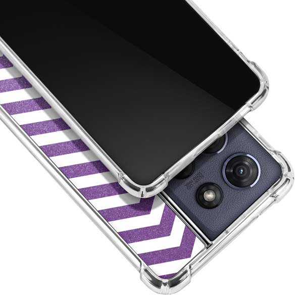 Purple Chevron Moto G Play 5G (2025) Clear Case