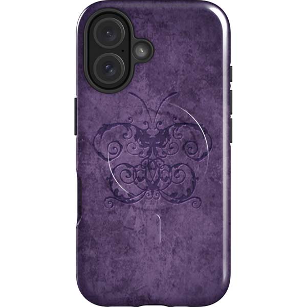Purple Damask Butterfly by Brigid Ashwood iPhone 16 Magsafe Impact Case