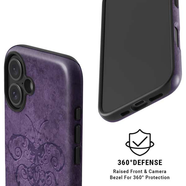 Purple Damask Butterfly by Brigid Ashwood iPhone 16 Plus Magsafe Impact Case