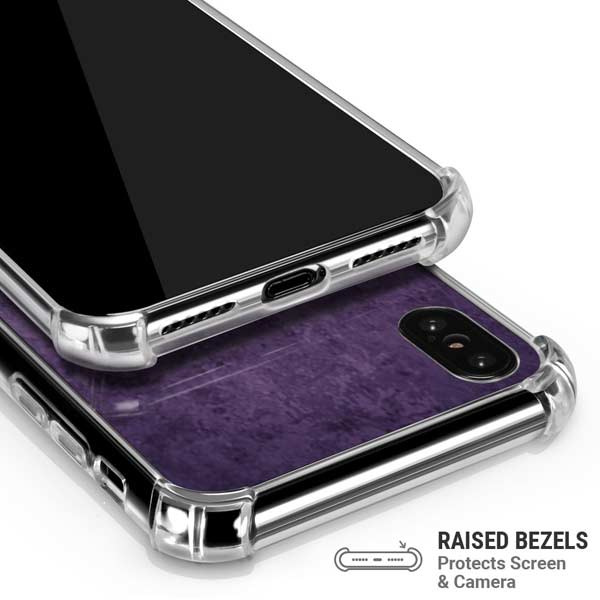Purple Damask Butterfly by Brigid Ashwood iPhone X/XS Clear Case