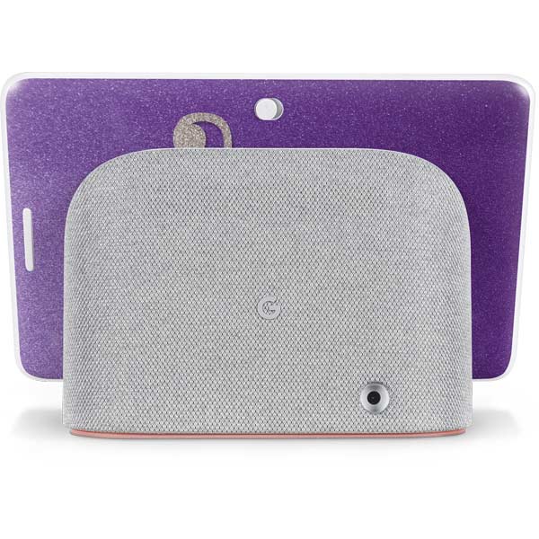 Purple Glitter Musical Heart Google Home Hub Skin