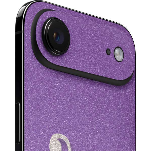 Purple Glitter Musical Heart iPhone 17 Air Skin