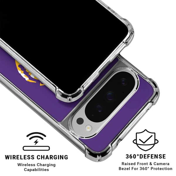 LSU Purple Tiger Mascot Google Pixel 10 Pro Clear Case