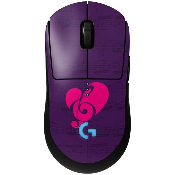 Purple Musical Notes G Pro Wireless Gaming Mouse Skin – Skinit