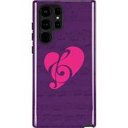 Purple Musical Notes Galaxy Cases