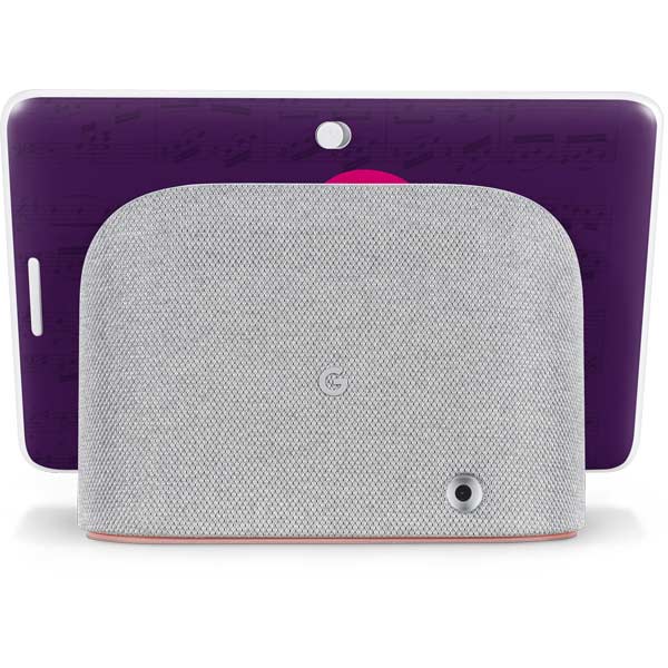 Purple Musical Notes Google Home Hub Skin