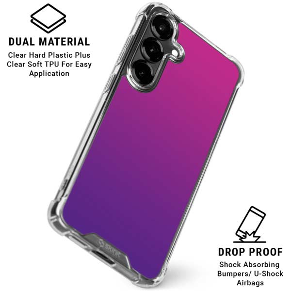 Purple Ombre Galaxy S26 Clear Case