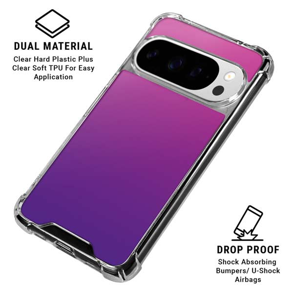 Purple Ombre Google Pixel 10 Pro XL Clear Case