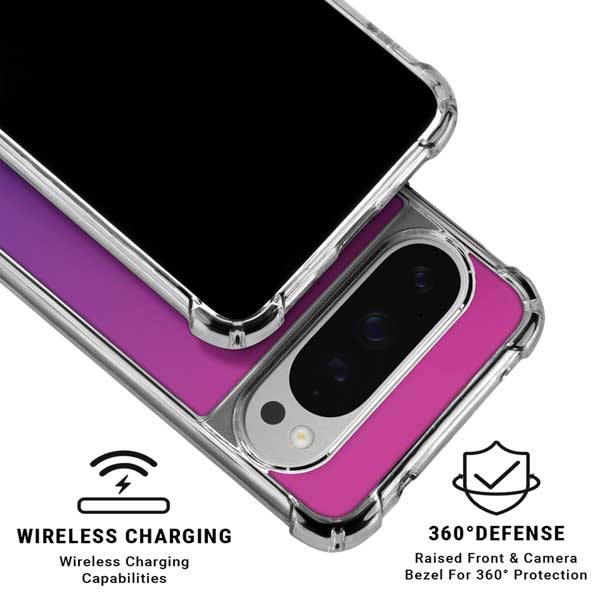 Purple Ombre Google Pixel 10 Pro XL Clear Case