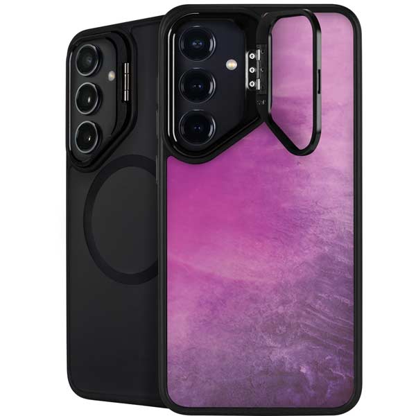 Purple Space Marble Galaxy S26 Plus Kickstand Case
