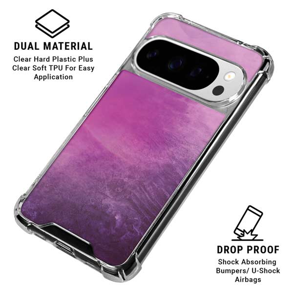 Purple Space Marble Google Pixel 10 Pro XL Clear Case