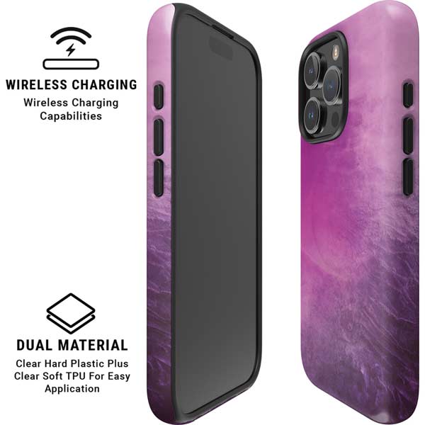 Purple Space Marble iPhone 16 Pro Magsafe Impact Case