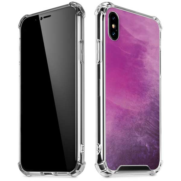 Purple Space Marble iPhone X/XS Clear Case