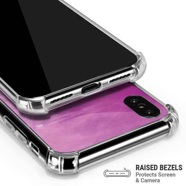 Purple Space Marble iPhone X/XS Clear Case