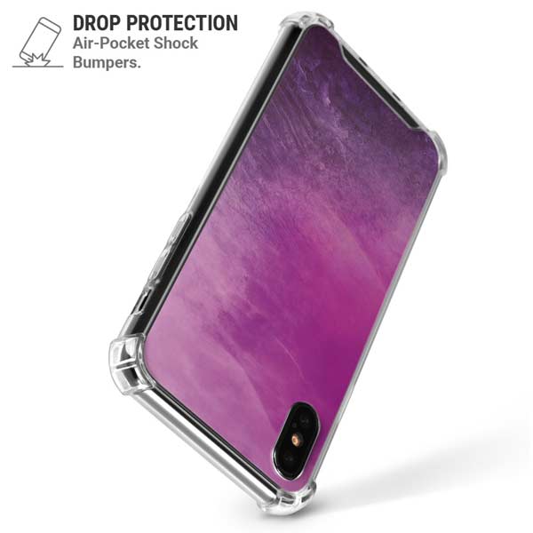 Purple Space Marble iPhone X/XS Clear Case