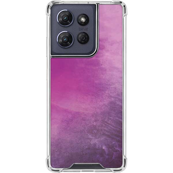 Purple Space Marble Moto G 5G (2025) Clear Case