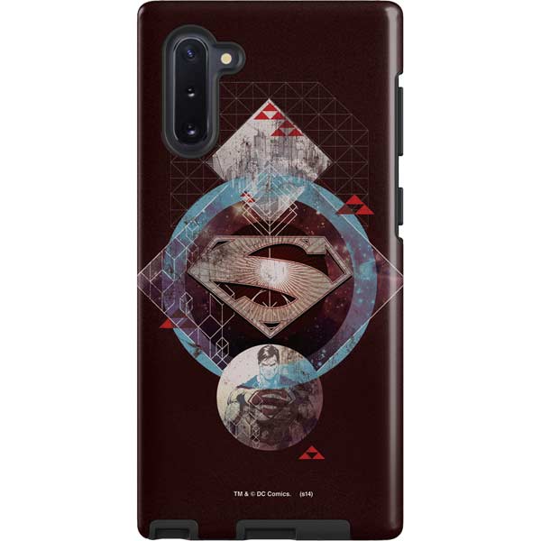 DC Comics Superman Purple Abstract Collage Galaxy Cases