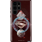 DC Comics Superman Purple Abstract Collage Galaxy Cases