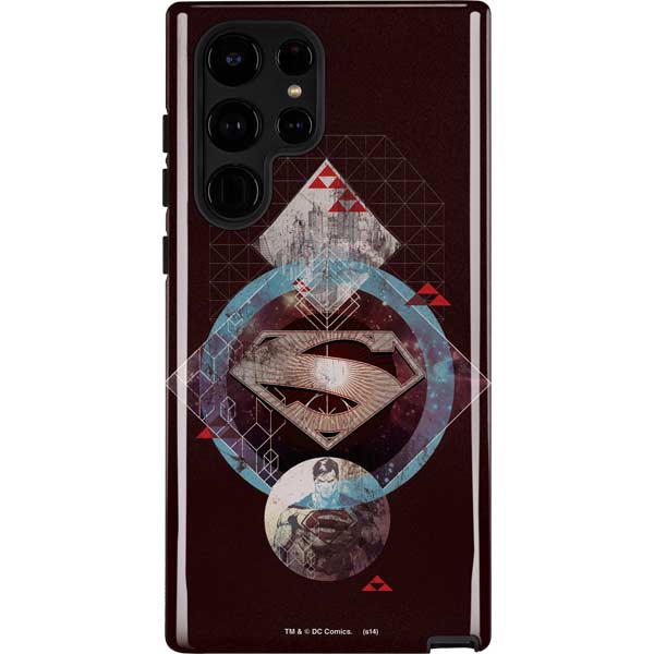 DC Comics Superman Purple Abstract Collage Galaxy Cases