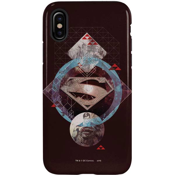 DC Comics Superman Purple Abstract Collage iPhone XS Pro Case